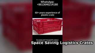 Пластиковый ящик «Стек и гнездо» для демонстрации овощей | Вентилируемое решение для хранения в супермаркете