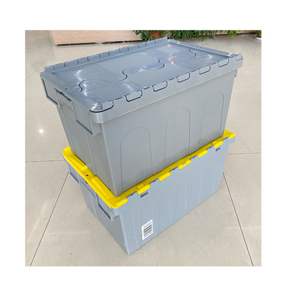 Купить Solid Box Style PP Industrial Storage Необратимый передвижной чехол Пластиковый ящик с крышками Производство в сети
