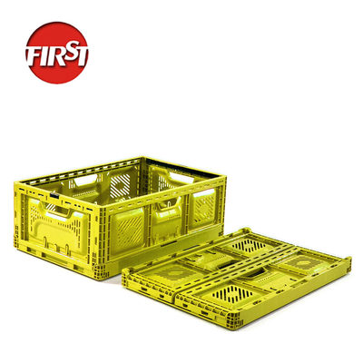 Купить Складываемые пластиковые контейнеры для овощей 600*400*220 мм Внешний размер Серый цвет Производство в сети