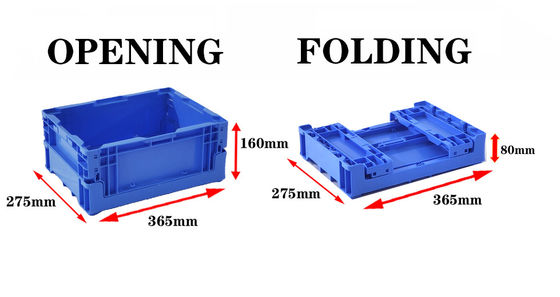 Купить Plastic Foldable Crate Stackable Plastic Moving Crates Logistics Transport Warehouse Plastic Container Производство в сети