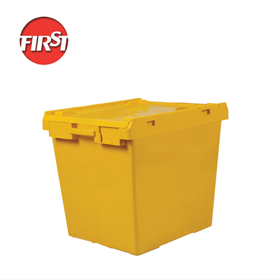 Купить FIRST Промышленный HDPP Tote прикрепленный крышка гнездо пластик для легкого хранения и транспортировки Производство в сети