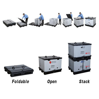 Купить Пластиковый складной паллетный ящик 1200*1000 мм из полипропилена, штабелируемый, для складского хранения, автомобильный, полипропиленовый рукавный ящик Производство в сети