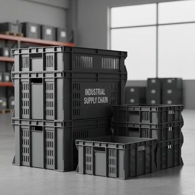 Купить Варианты индивидуального размера Промышленные пластиковые ящики с высокой ударопрочностью и защитой от атмосферных воздействий, предназначенные для промышленных цепочек поставок Производство в сети