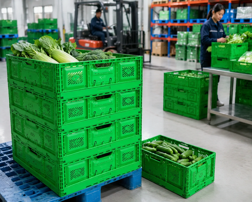 купить Удовлетворяет требованиям безопасности пищевых продуктов и промышленности Пластиковые ящики на заказ, предлагающие настраиваемое положение ручки Производство в сети